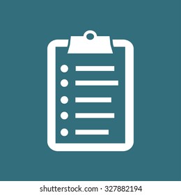 Check list vector icon. Flat design.