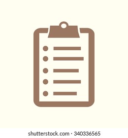 Check list vector icon. Flat design.