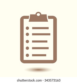 Check list vector icon. Flat design.