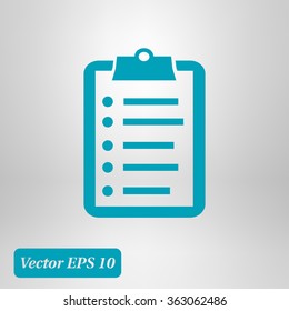 Check list vector icon. Flat design.