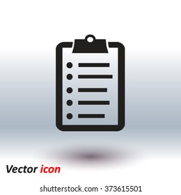 Check list vector icon. Flat design.