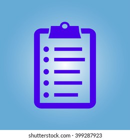 Check list vector icon. Flat design.