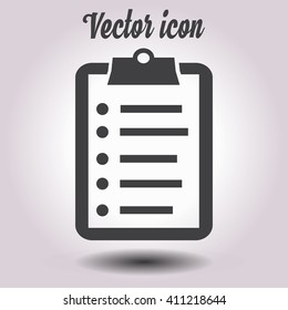 Check list vector icon. Flat design.