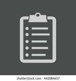 Check list vector icon. Flat design.
