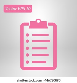 Check list vector icon. Flat design.