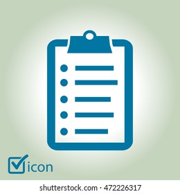 Check list vector icon. Flat design.