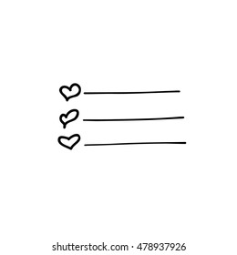 Check list vector icon. Hand drawn task list with check marks and check boxes . Outline. Doodle.