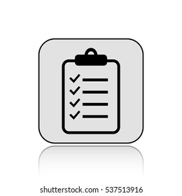 Check list vector icon  with long shadow