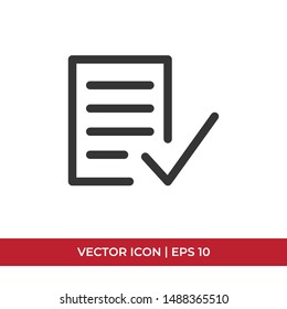 Check list vector icon in modern design style for web site and mobile app