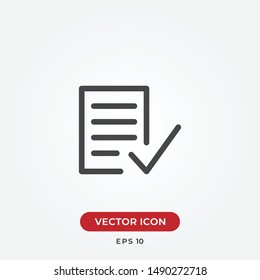 Check list vector icon in modern design style for web site and mobile app