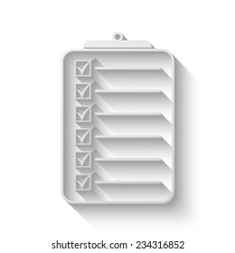 check list vector icon - paper illustration