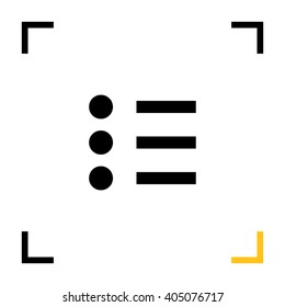 Check list vector icon. Points line vector icon for websites and mobile minimalistic flat design.