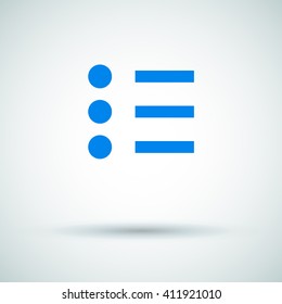 Check list vector icon. Points line vector icon for websites and mobile minimalistic flat design.