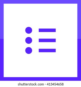 Check list vector icon. Points line vector icon for websites and mobile minimalistic flat design.
