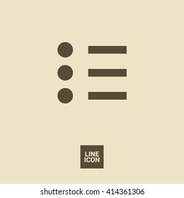 Check list vector icon. Points line vector icon for websites and mobile minimalistic flat design.