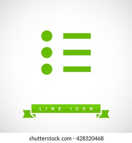Check list vector icon. Points line vector icon for websites and mobile minimalistic flat design.