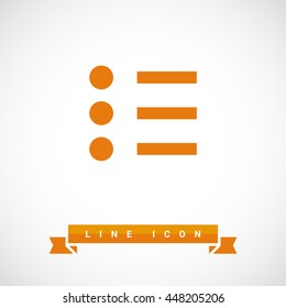 Check list vector icon. Points line vector icon for websites and mobile minimalistic flat design.