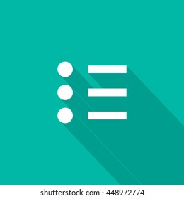 Check list vector icon. Points line vector icon for websites and mobile minimalistic flat design.