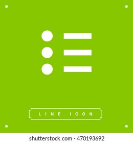 Check list vector icon. Points line vector icon for websites and mobile minimalistic flat design.