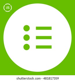 Check list vector icon. Points line vector icon for websites and mobile minimalistic flat design.