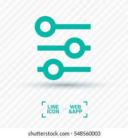 Check list vector icon. Points line vector icon for websites and mobile minimalistic flat design.