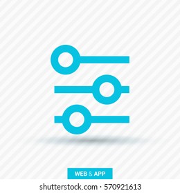 Check list vector icon. Points line vector icon for websites and mobile minimalistic flat design.