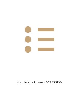 Check list vector icon. Points line vector icon for websites and mobile minimalistic flat design.