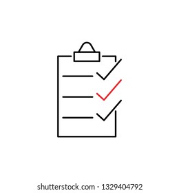 check list vector line icon
