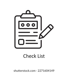 Check List vector outline Icon Design illustration. Logistic Symbol on White background EPS 10 File