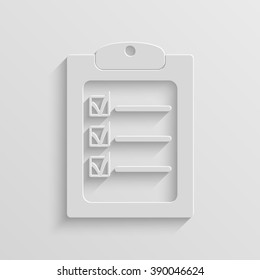 check list vector paper icon