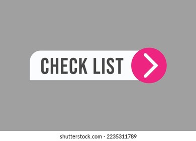 Checklisten-Vektorgrafiken. Checkliste für die Sprechblase auf dem Schild
