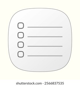 Check list white app icon. To do list app icon