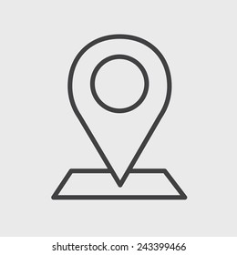 Check In Location Direction Place Icon Vector Concept