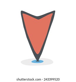 Proteger el concepto de vectores de iconos de dirección de ubicación