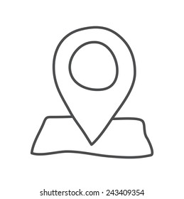 Check in Location Direction Place Icon Vector Concept 