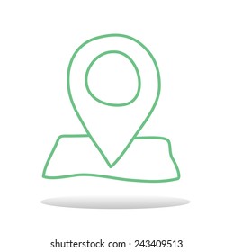 Check in Location Direction Place Icon Vector Concept 