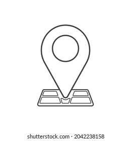 ubicación de protección en el diagrama de infografía de mapas Diseño del concepto de ubicación, estilo blanco y negro