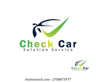 Check Logo Concepto de diseño creativo Solución de servicio Alquiler de transporte de negocios