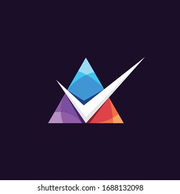 Vektorillustration des Logodesigns prüfen