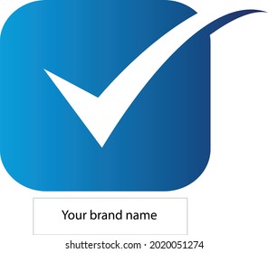 Check logo designer modern illustration