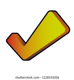 a check logo with gradient color and animation style