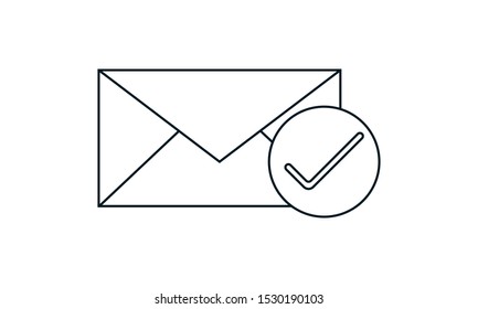 Check mail icon vector image