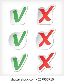 Vector Check Mark Buttons Stock Vector (Royalty Free) 66595576 ...