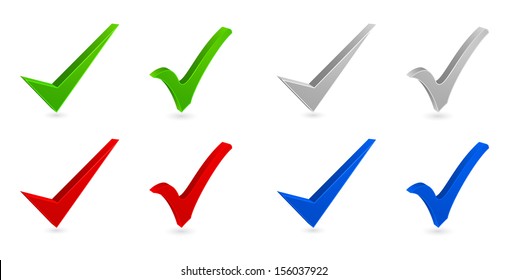 Check Mark 3d Icon Set