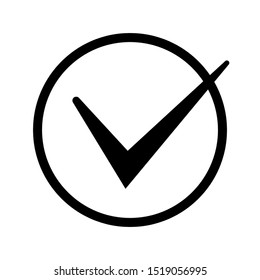 Check mark and accept sign icon vector illustration logo template clean and simple design