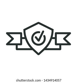 check mark, approve - minimal line web icon. simple vector illustration. concept for infographic, website or app.