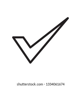 Check mark, approved, ok, tick icon in trendy outline style design. Vector graphic illustration. Check mark for website design and user interface.  Editable vector stroke. EPS 10