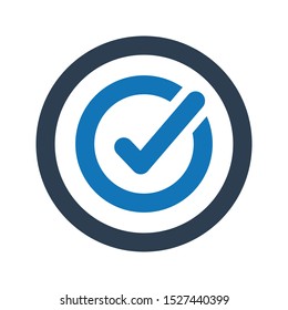 Check mark approved vector icon