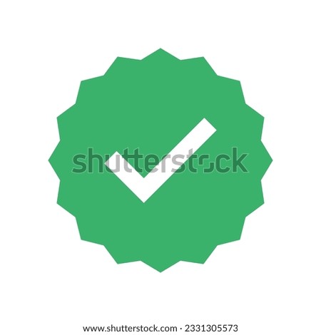 Check mark badge approve icon vector illustration