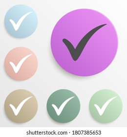 marca de verificación conjunto de colores de la insignia. Glifo simple, vector plano de iconos web para ui y ux, sitio web o aplicación móvil